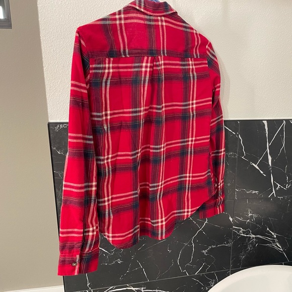 Hollister Red Flannel Button Up Shirt - Picture 2 of 3